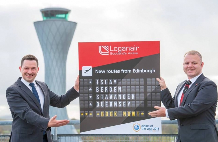 Loganair flight board