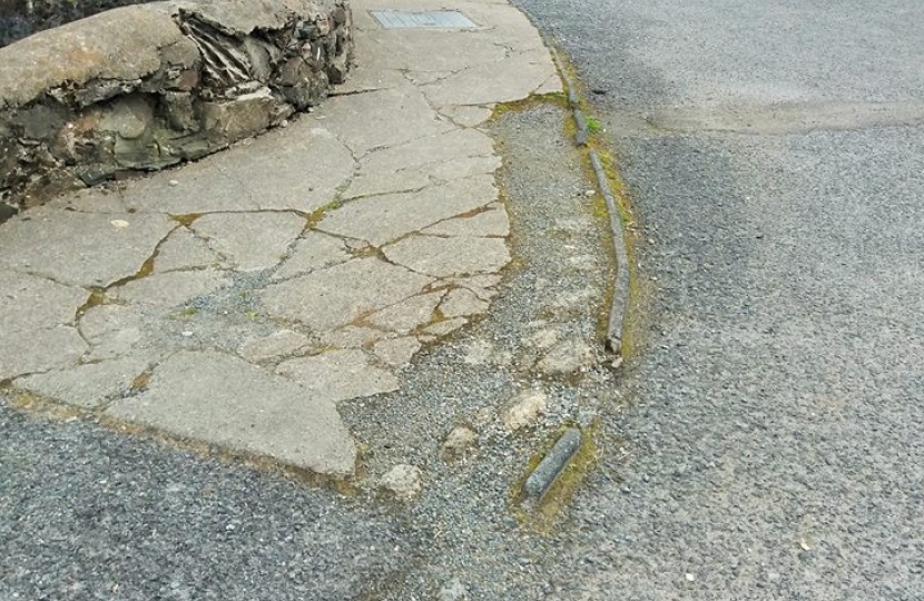 Pavement in need of repair