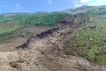 BEAR Scotland: Looking up landslip channel from the carriageway on A83