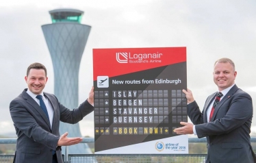 Loganair flight board